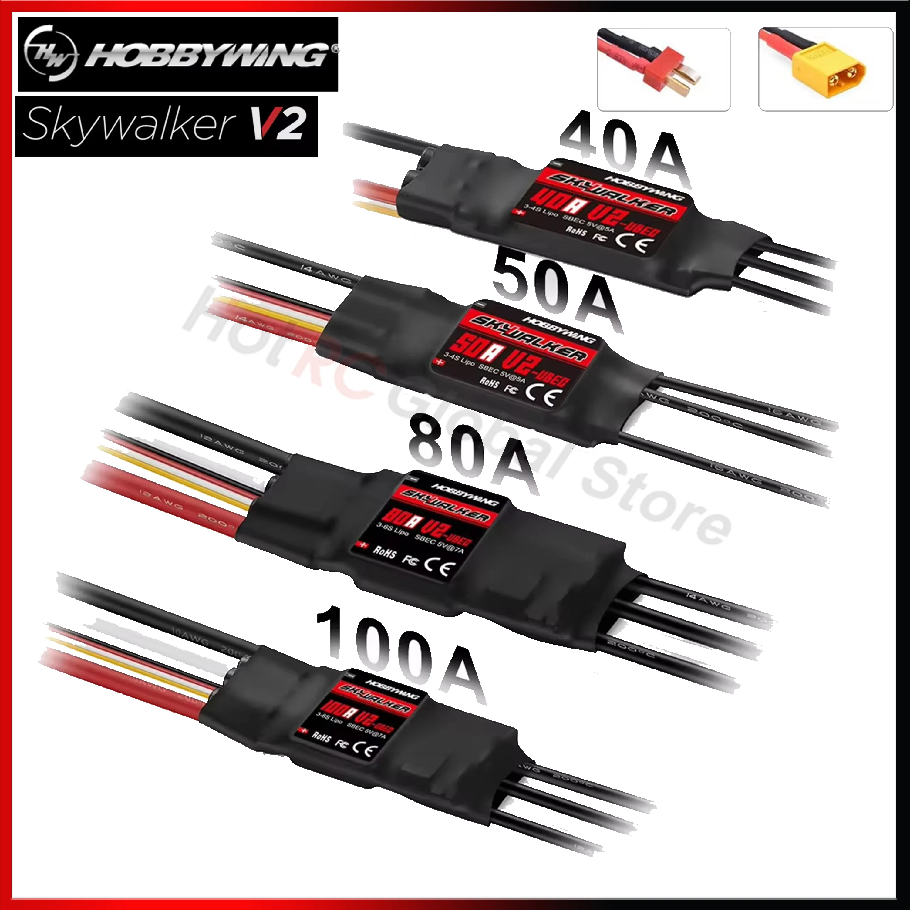 Fpv Drone Esc - HOBBYWING Skywalker seri V2, kontroler kecepatan