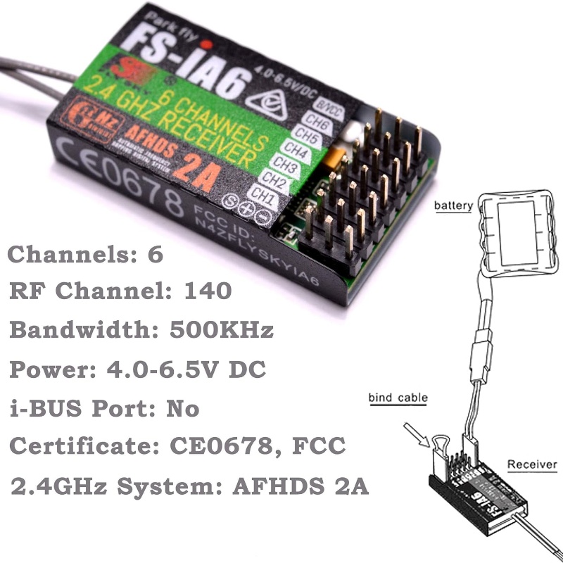 Flysky FS-IA6 Receiver 6CH Dua - Fpv Drone Antenna ulasan dan harga