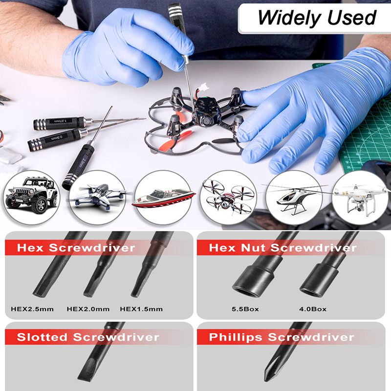 7 Buah Set Obeng Hex RC 1.5 2. - Fpv Drone Tool Kit ulasan dan harga