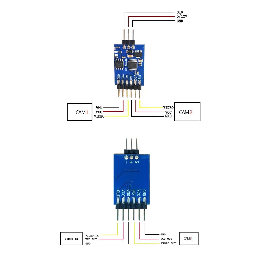 Modul Pengalih Video 3 Saluran - Fpv Drone Battery ulasan dan harga