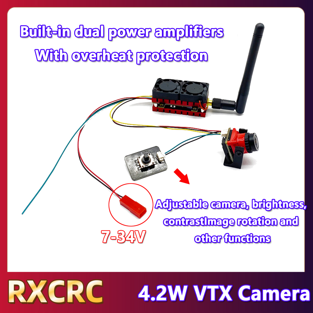 RXCRC 5.8G 48CH 4.2W Pemancar  - Fpv Drone Transmitter ulasan dan harga