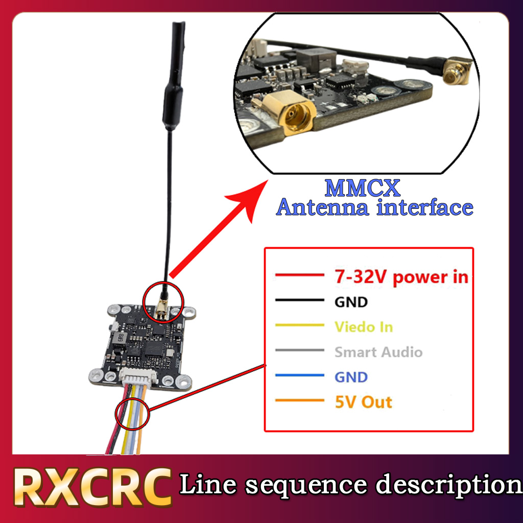 Modul RXCRC 5.8G 48CH 1.6W VTX - Fpv Drone Frame ulasan dan harga