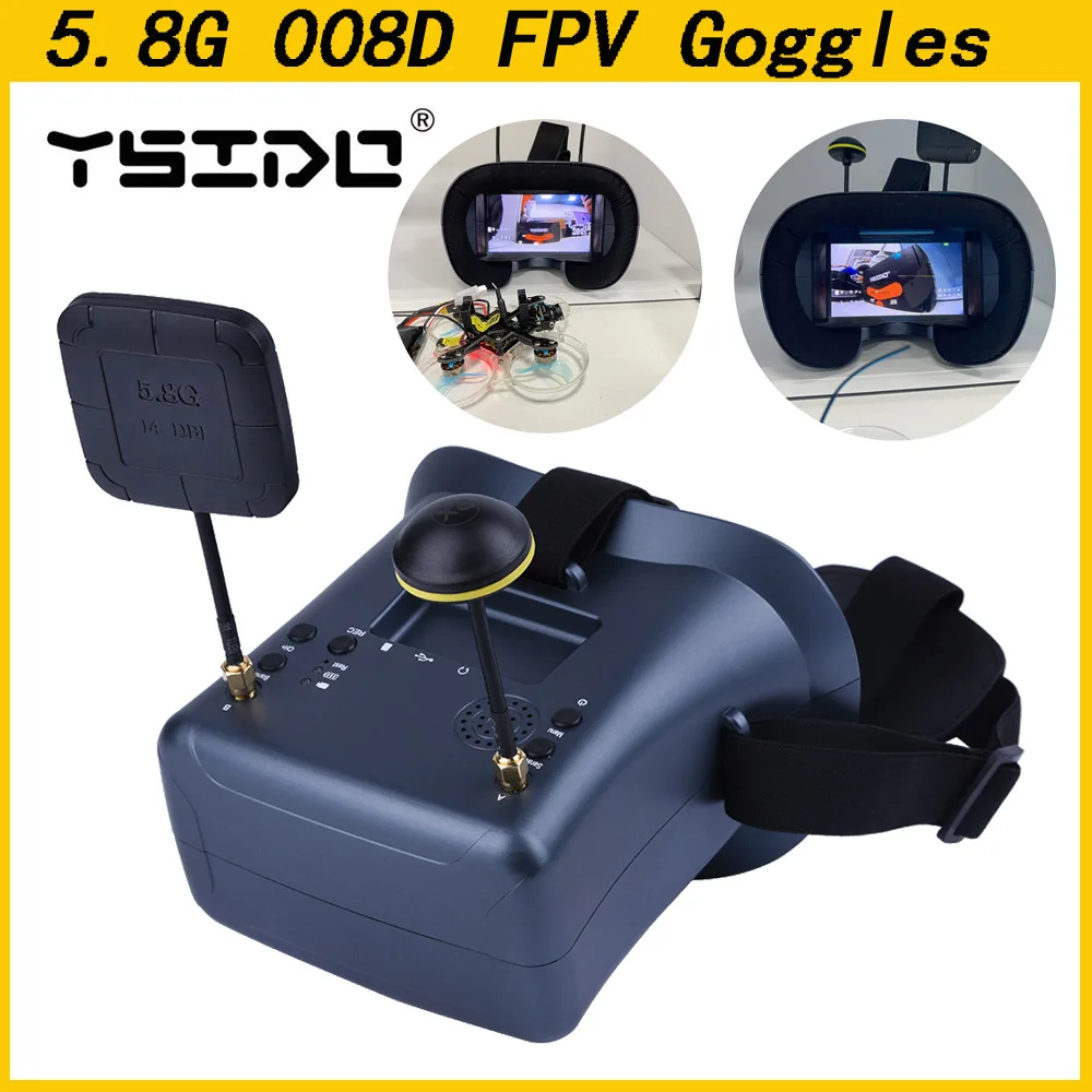 5.8G 40CH 4.3 Inci 800*480 Hea - Fpv Drone Goggles ulasan dan harga