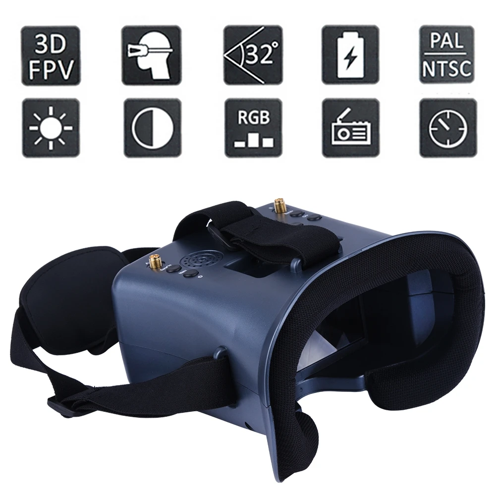 5.8G 40CH 4.3 Inci 800*480 Hea - Fpv Drone Goggles ulasan dan harga